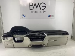 BMW M5 F90 Torpido 51458074916 |F90 Head-Up Dikişli Torpido (Bej) - 3