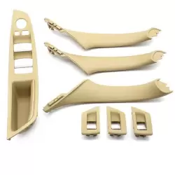 BMW F10 İÇ KAPI KOLU TUTAMAK SET KOYU BEJ 7 PARÇA 51417225875 - 1