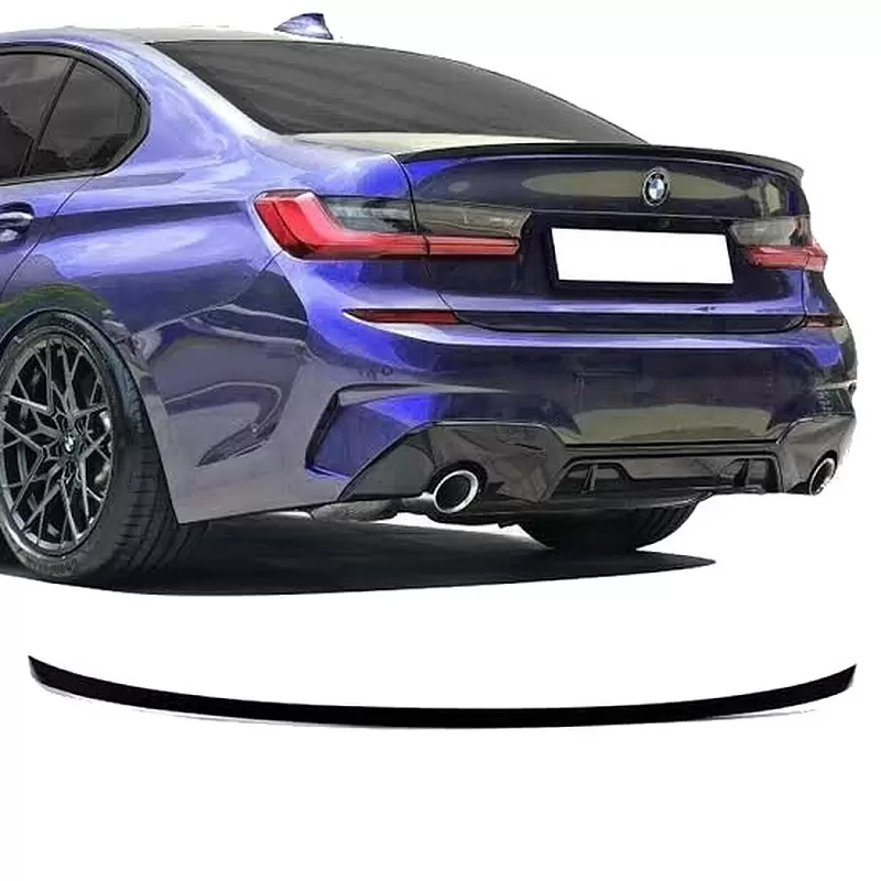 BMW 3 Serisi G20 Bagaj Üstü Spoiler Piano Black