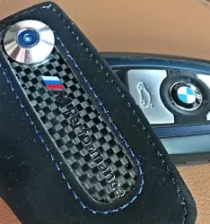 BMW M Performance Alcantara Anahtar Kılıfı Siyah - 2