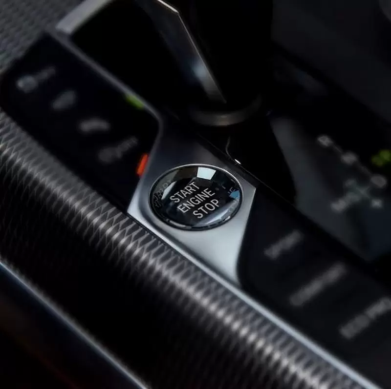BMW F Serisi Kristal Start Stop Tuşu Gri