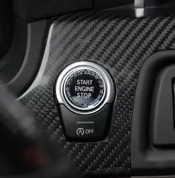BMW E Serisi Kristal Start Stop Tuşu Siyah - 1