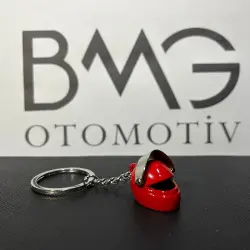 BMW METAL KASK ANAHTARLIK -KIRMIZI- - 5