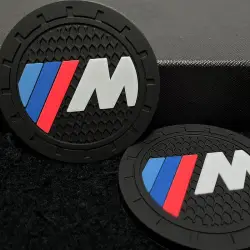BMW M Performance Logolu Araç Bardak Altlığı Çift - 2