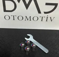 BMW M LOGO SİYAH METAL EL FREN KAPAĞI & M LOGO SİBOP KAPAĞI VE ANAHTARI SETİ - 2