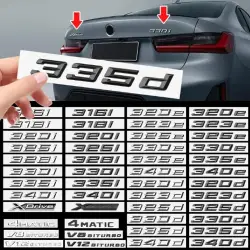 Bmw 318i Siyah Bagaj Yazısı İthal Ürün A++ Kalite